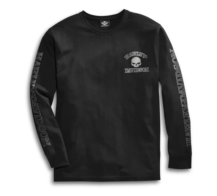 Harley-Davidson Men's Willie G Skull Long Sleeve T-Shirt