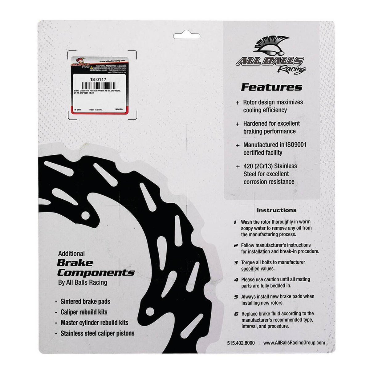 Front Brake Disc 18-0117