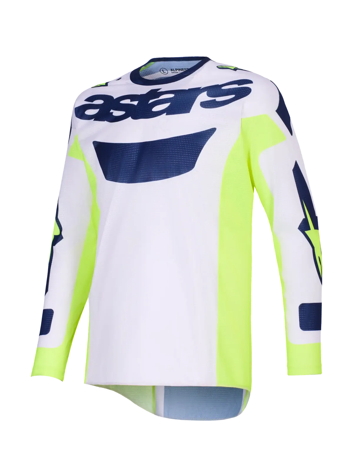 Alpinestars 2026 Racer Air Riway MX Jersey - Light Grey/Fluro Yellow/Blue