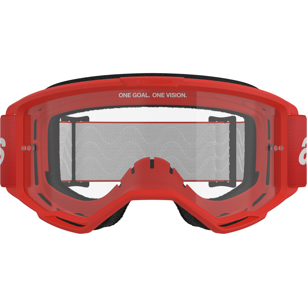 Alpinestars Vision 3 Wordmark Red Clear Goggles