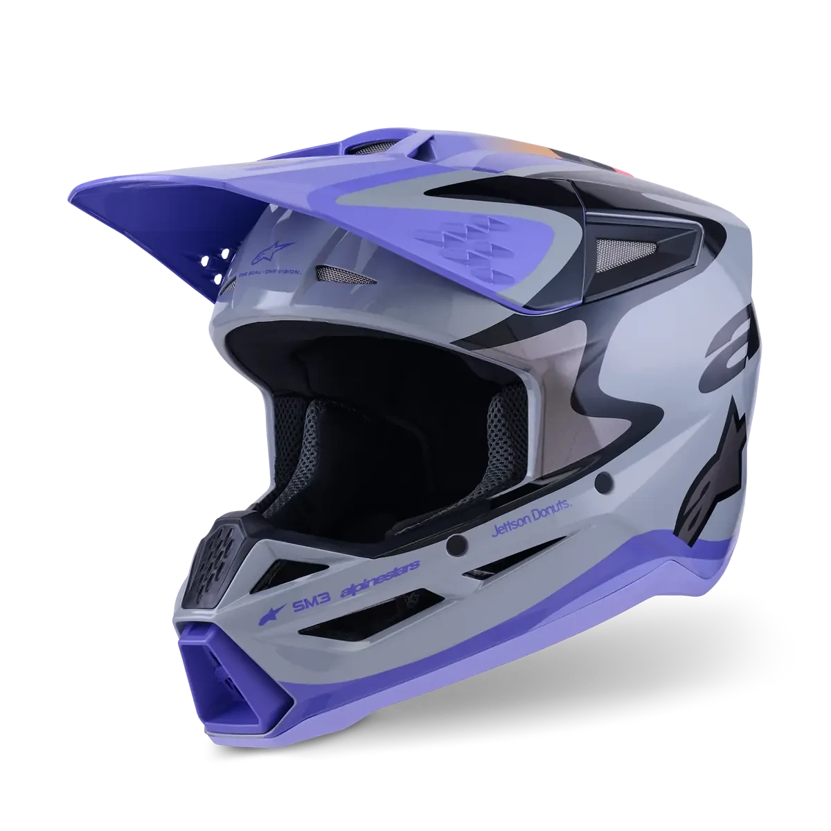 Alpinestars 2026 SM-3 Jettson MX Helmet - Grey/Purple/Black