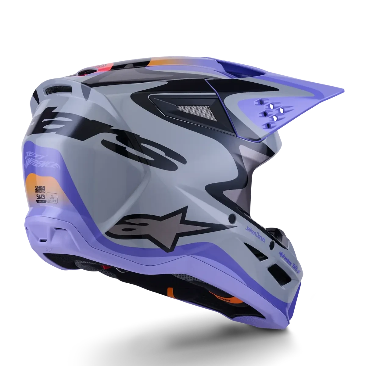 Alpinestars 2026 SM-3 Jettson MX Helmet - Grey/Purple/Black