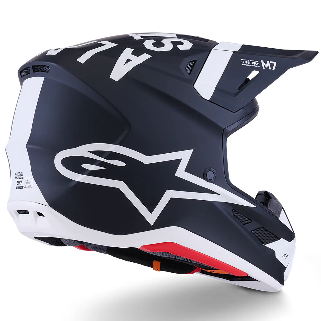 Alpinestars 2026 SM7 Dasher Helmet - Matt Black/White