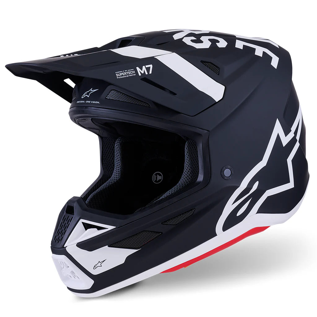 Alpinestars 2026 SM7 Dasher Helmet - Matt Black/White