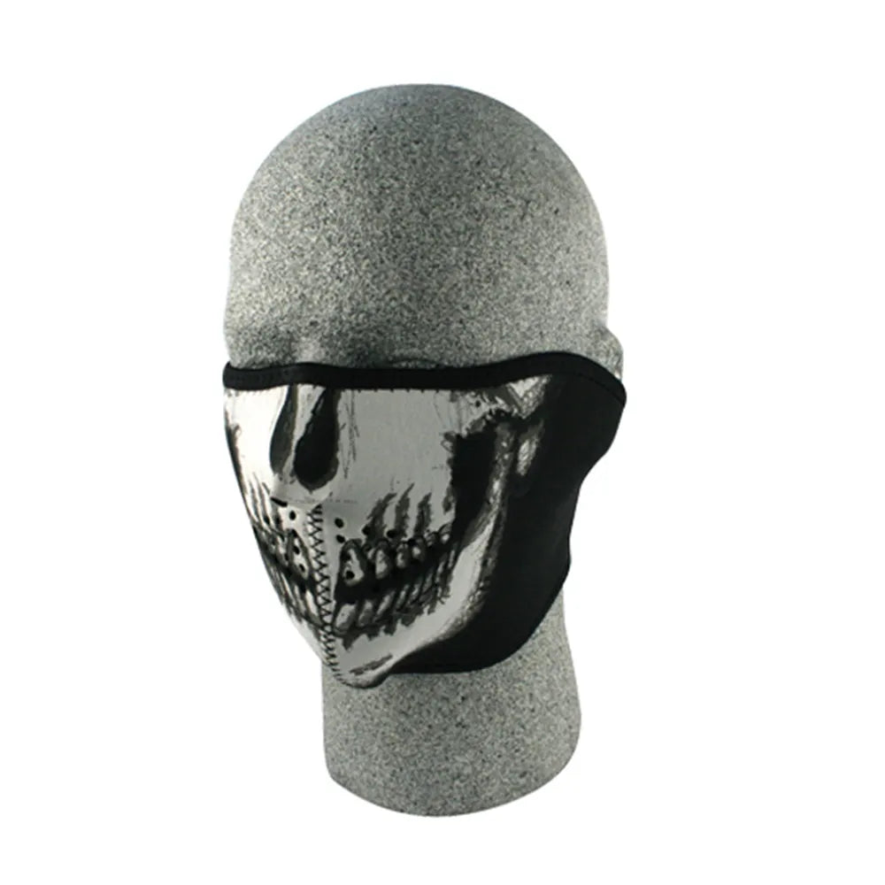 Zan Headgear Neoprene Half Mask - Skull Face