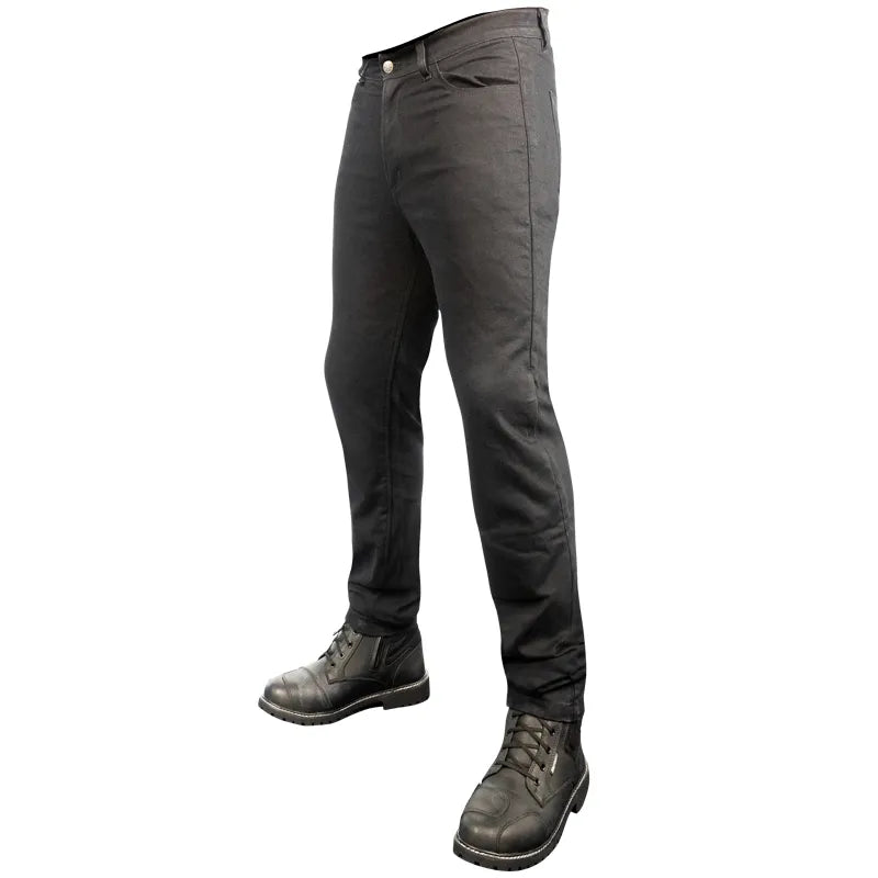 Motodry Men's Regular H/D Cotton + Kevlar Riding Jeans - Black