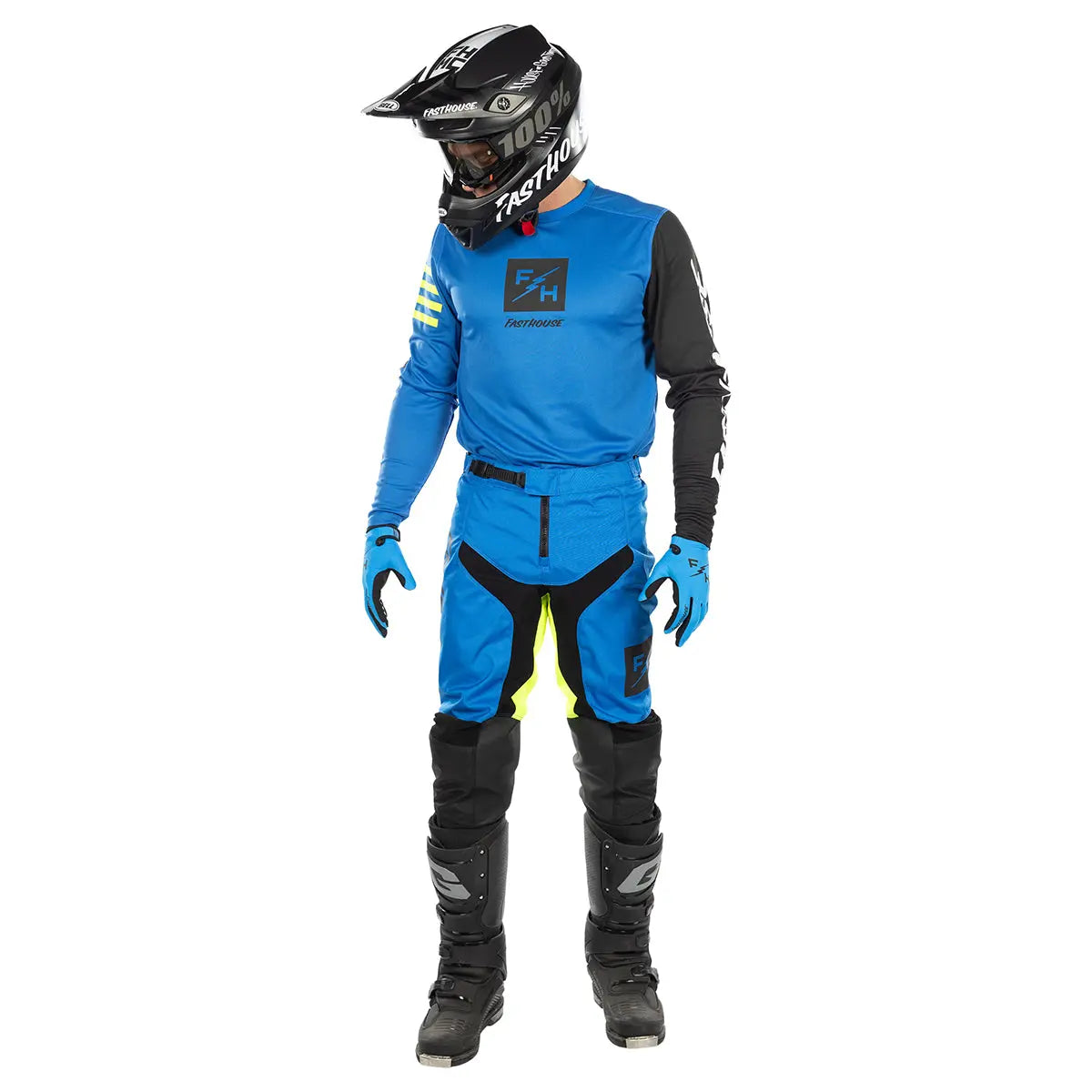 Fasthouse Carbon Echo Pant - Electric Blue/High Viz
