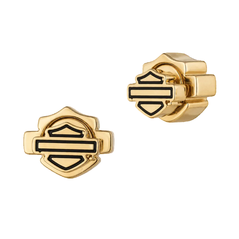 Harley-Davidson Women's Small 6mm Stud Earrings - Gold