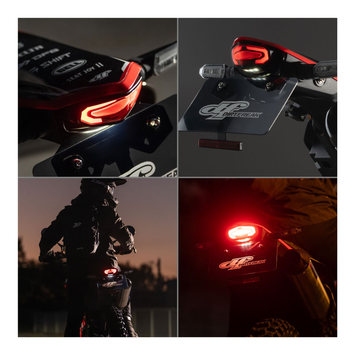 Zeta LED Line Tail Holder Kit- Honda CRF450L '19-, CRF450RL '21- - Clear