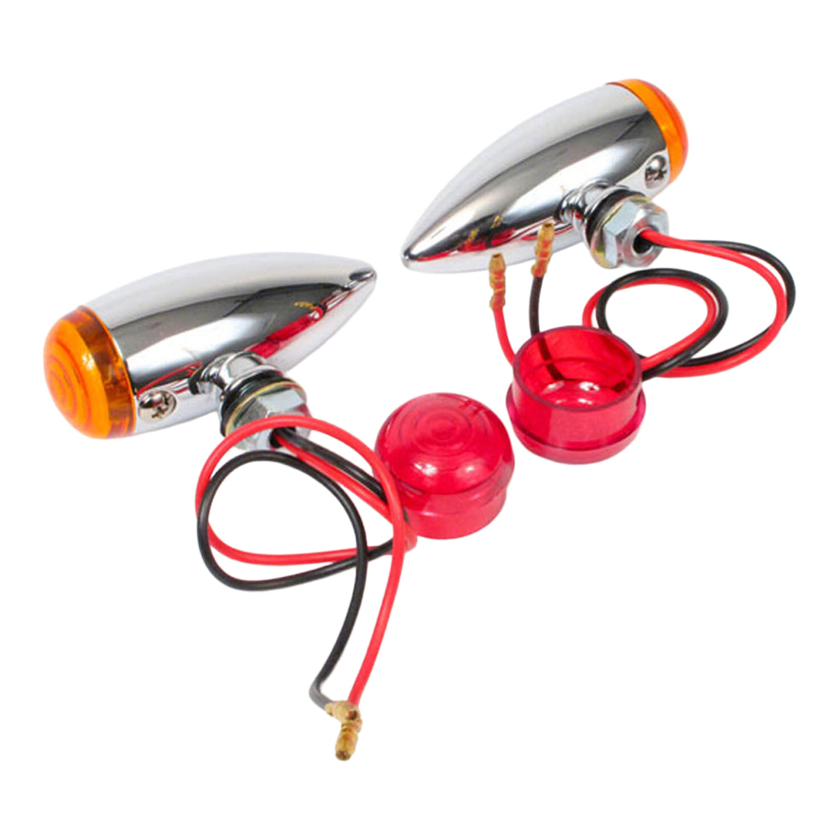 Whites Flasher Lamp Universal Chrome Slimline (Pair)