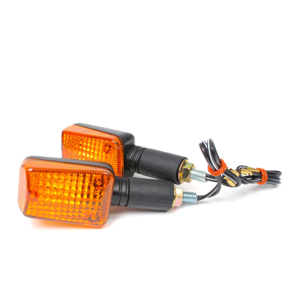 Whites Flasher Universal Long Mount Black (Pair) 12V-21W