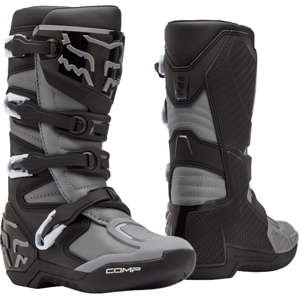 Fox Youth Comp Boots - Black/Grey