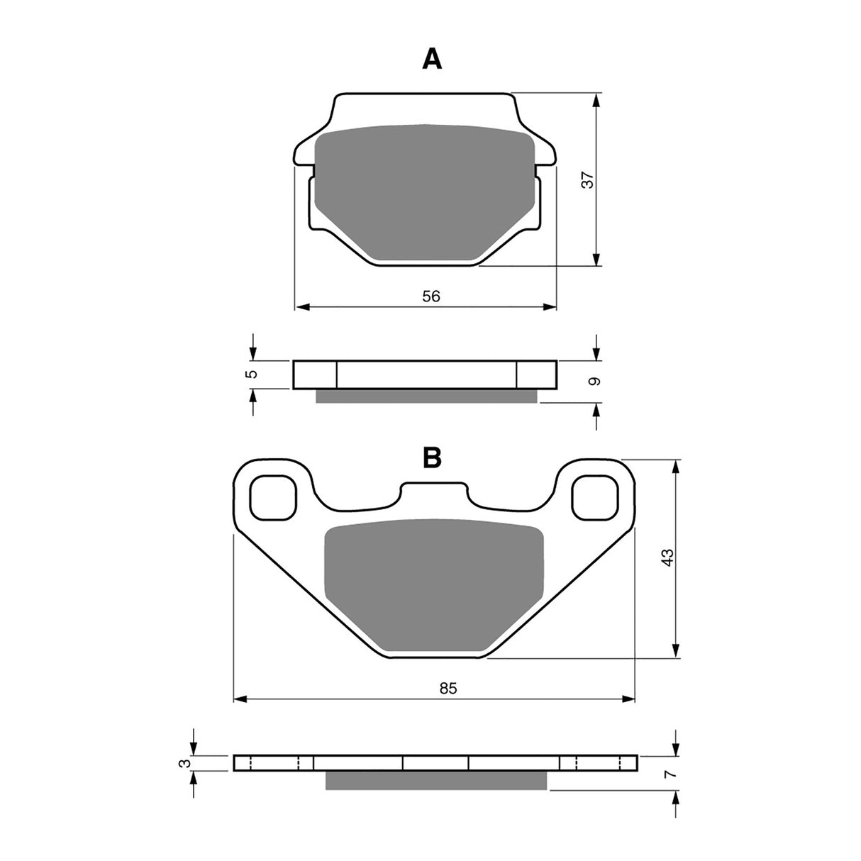 GOLDfren Brake Pads Sintered Sports GF084 - S3 ( PH16 )