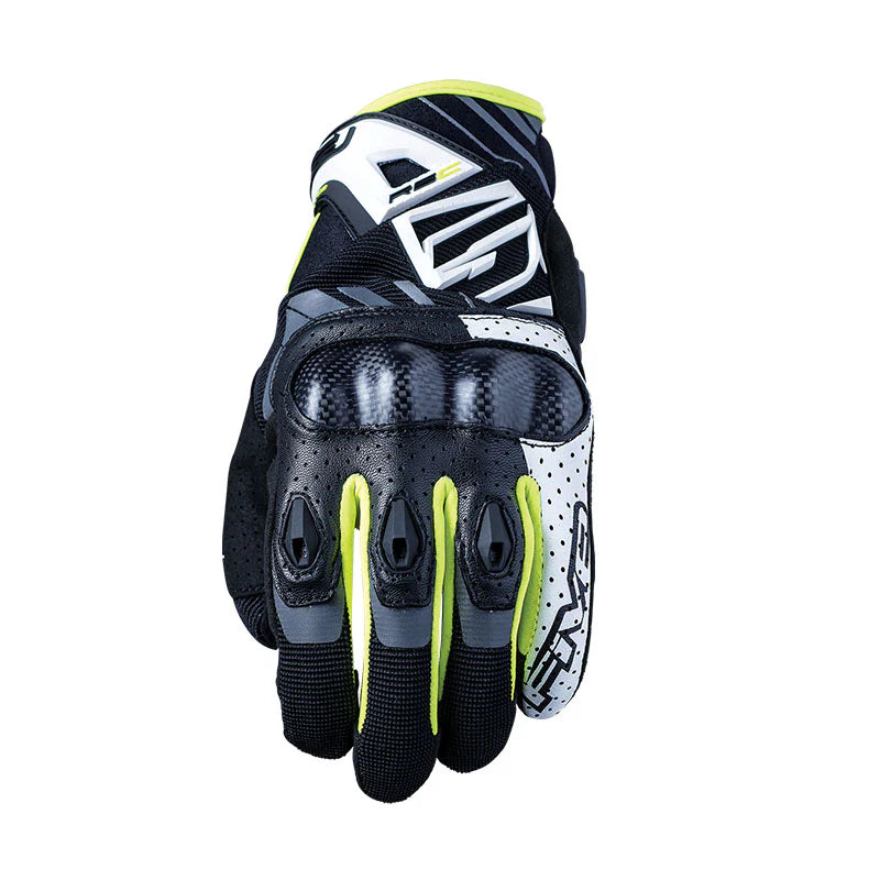 Five Men's RS-C Gloves - White/Fluro