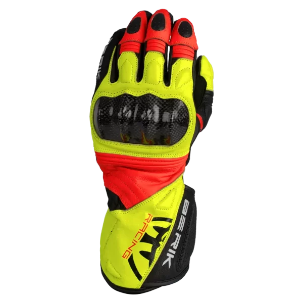 Berik Men's SP1 Carbon Gloves - Black/Hi-Vis-Red