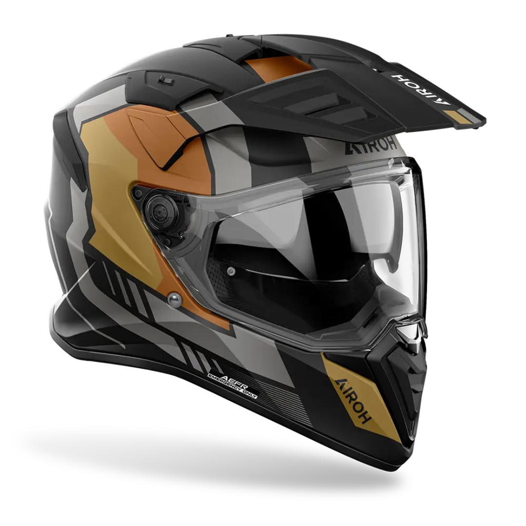 Airoh Bandit 'Horn' Helmet - Gold Matt