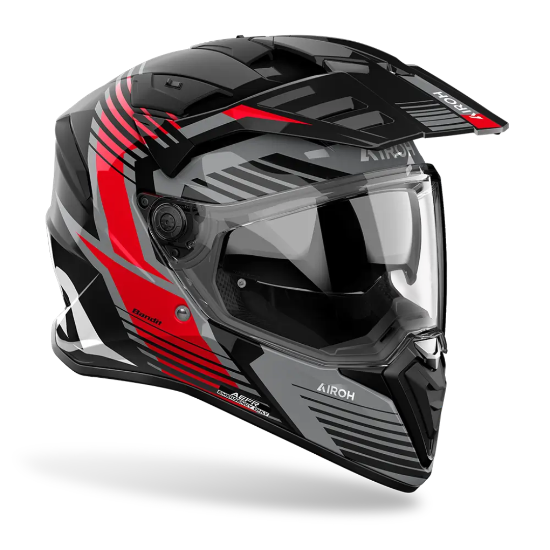Airoh Bandit 'Spicy' Helmet - Red Gloss