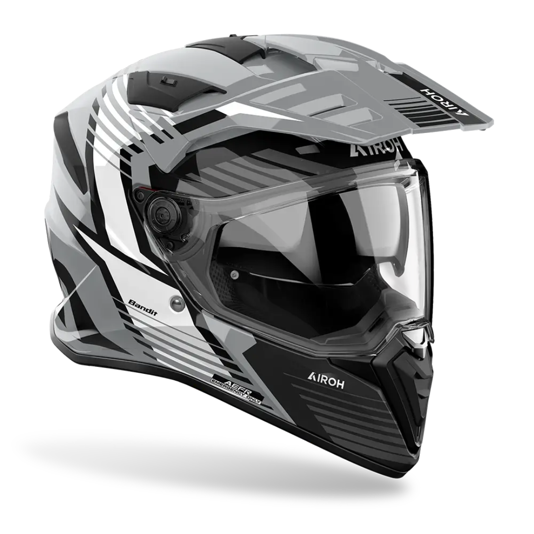 Airoh Bandit 'Spicy' Helmet - Grey Gloss