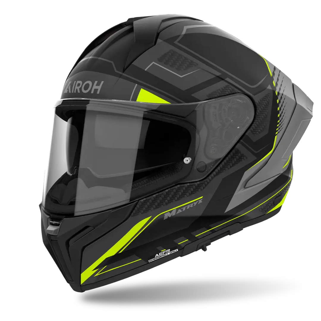 Airoh Matryx 'Rocket' Helmet - Yellow Matt