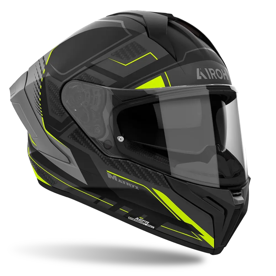 Airoh Matryx 'Rocket' Helmet - Yellow Matt