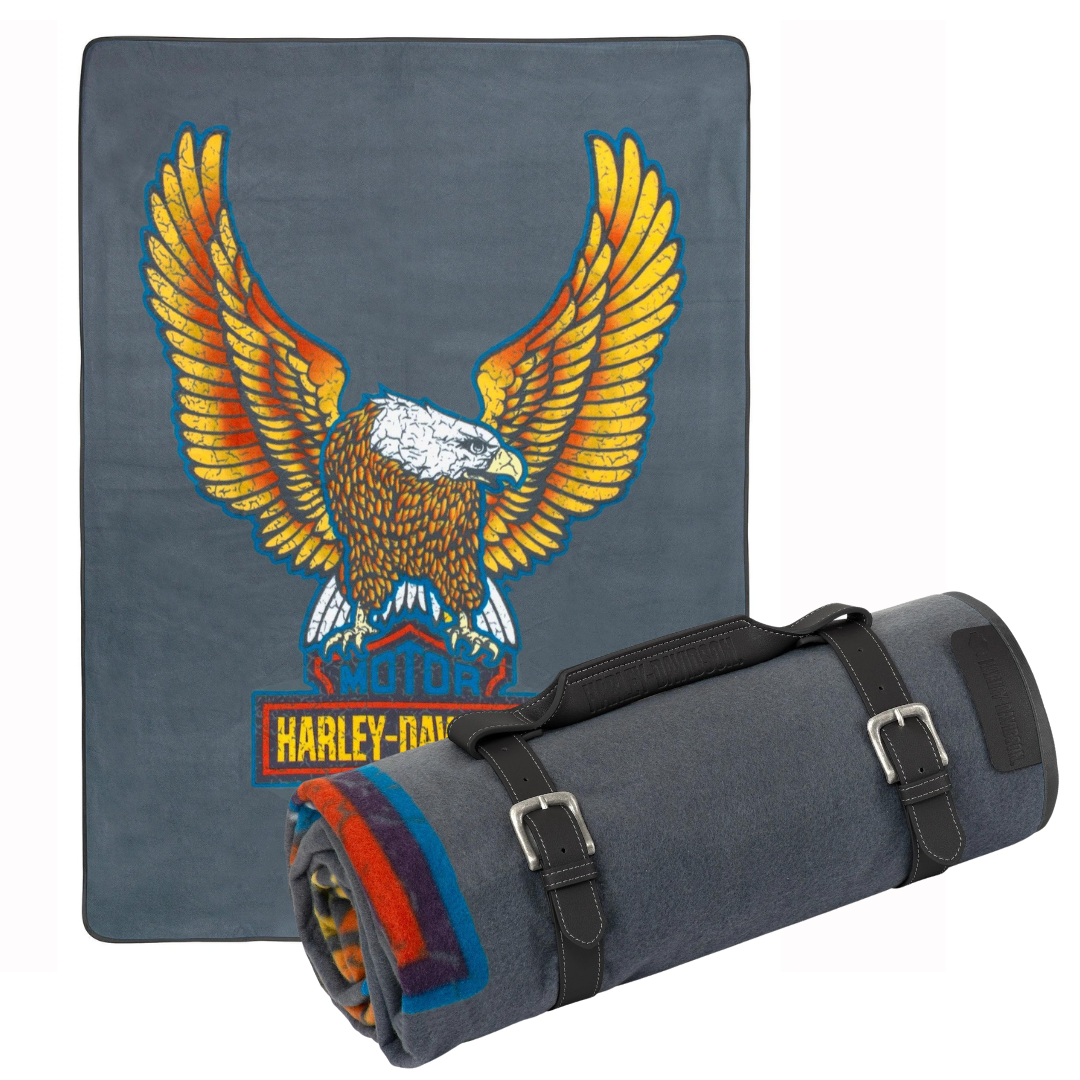 Harley-Davidson B&S Eagle Folding Blanket