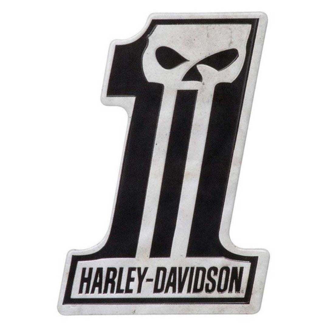 Harley-Davidson #1 Skull Tin Magnet