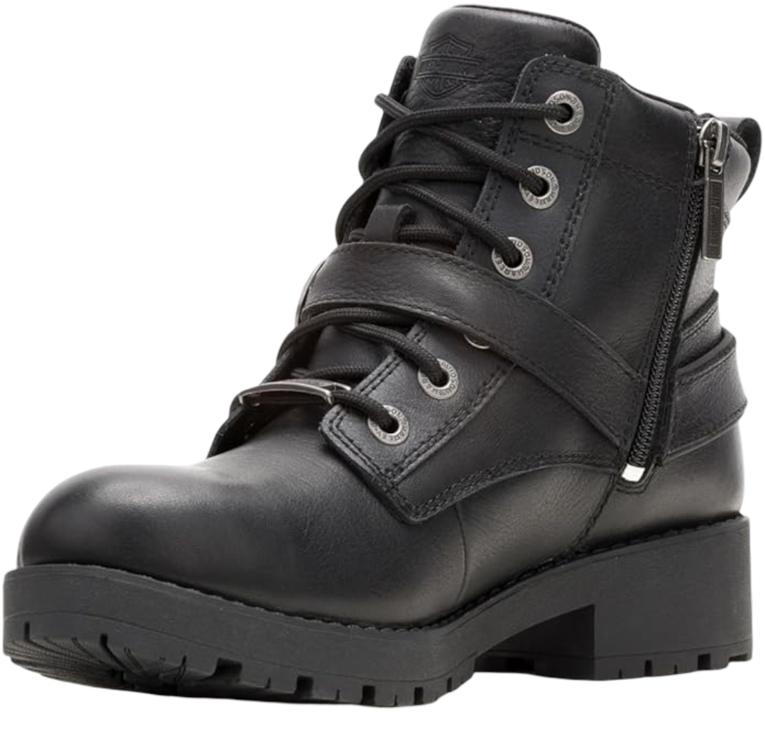 Harley-Davidson Womens' Kelley Harness Ride Waterproof Boots - Black