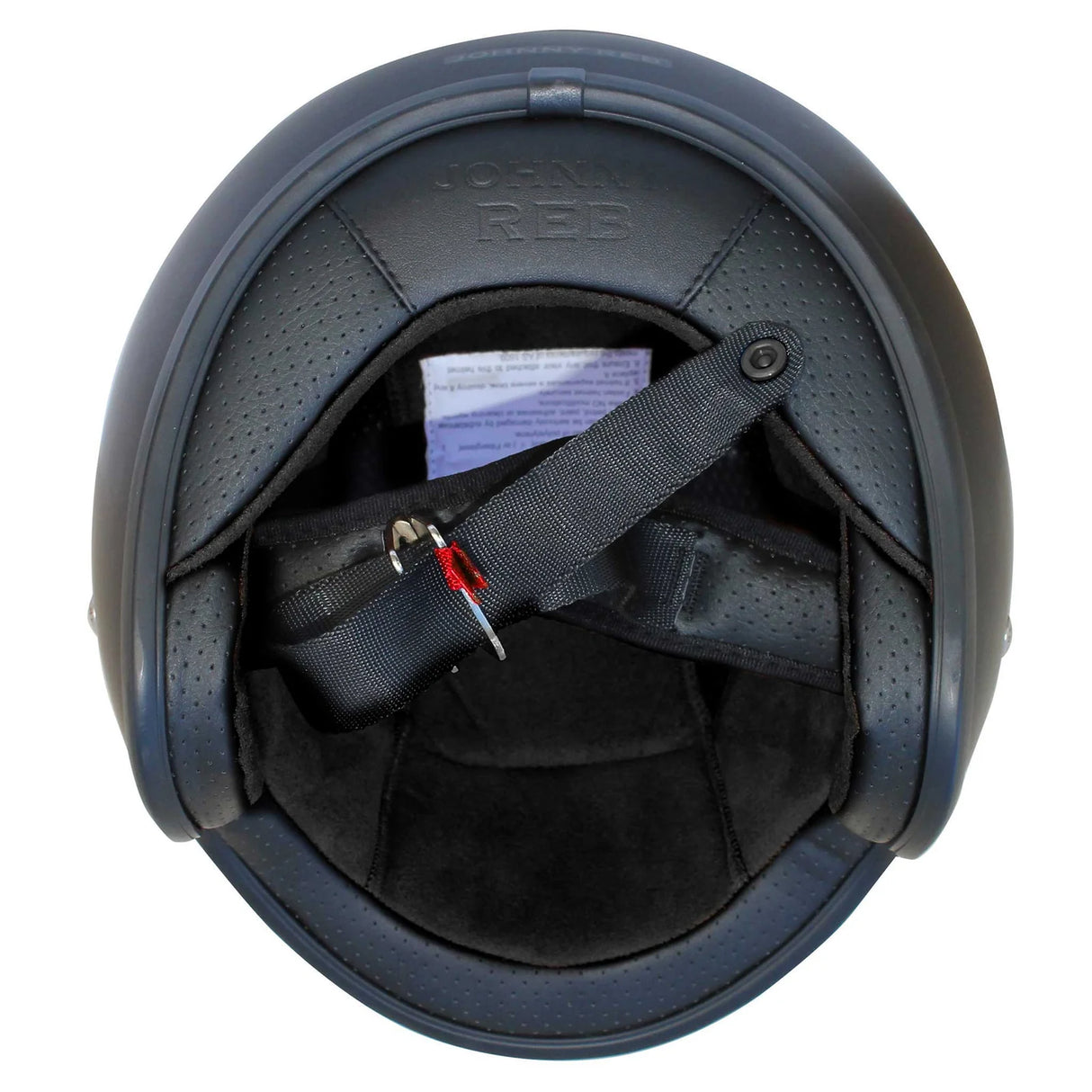 Johnny Reb Burke Open Face Helmet - Gloss Black/Black Lining