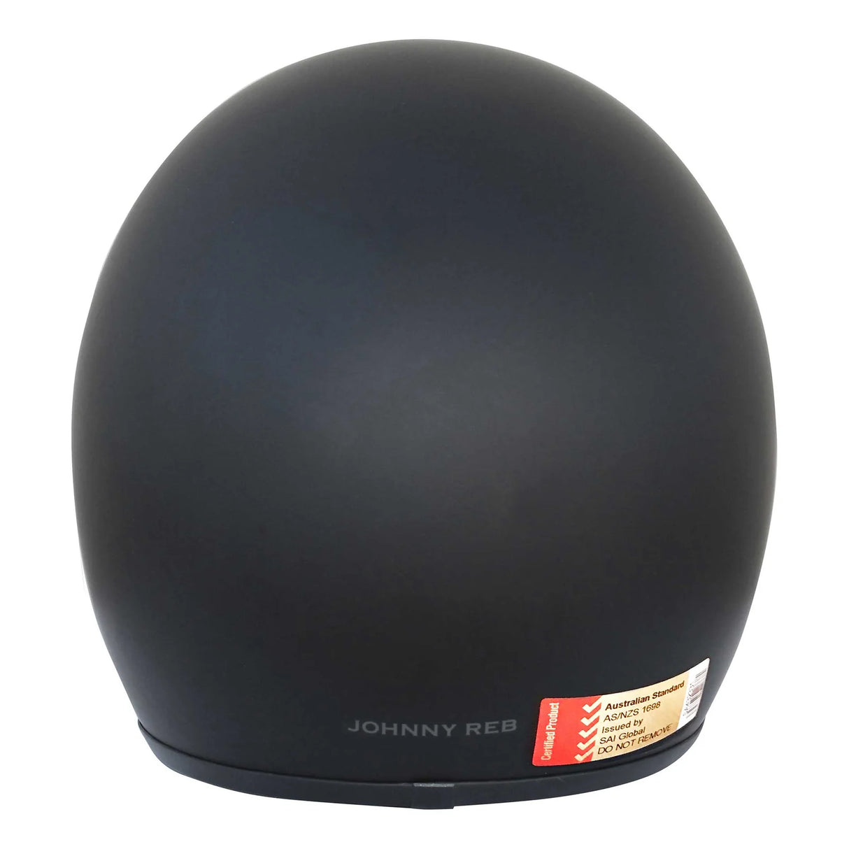 Johnny Reb Olga Open Face Helmet - Matte Black/Brown Lining
