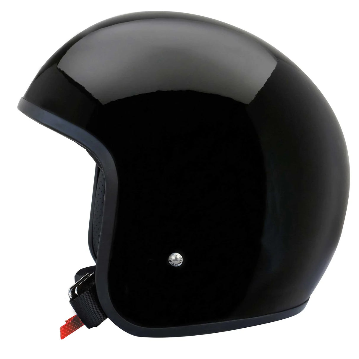 Johnny Reb Burke Open Face Helmet - Gloss Black/Black Lining