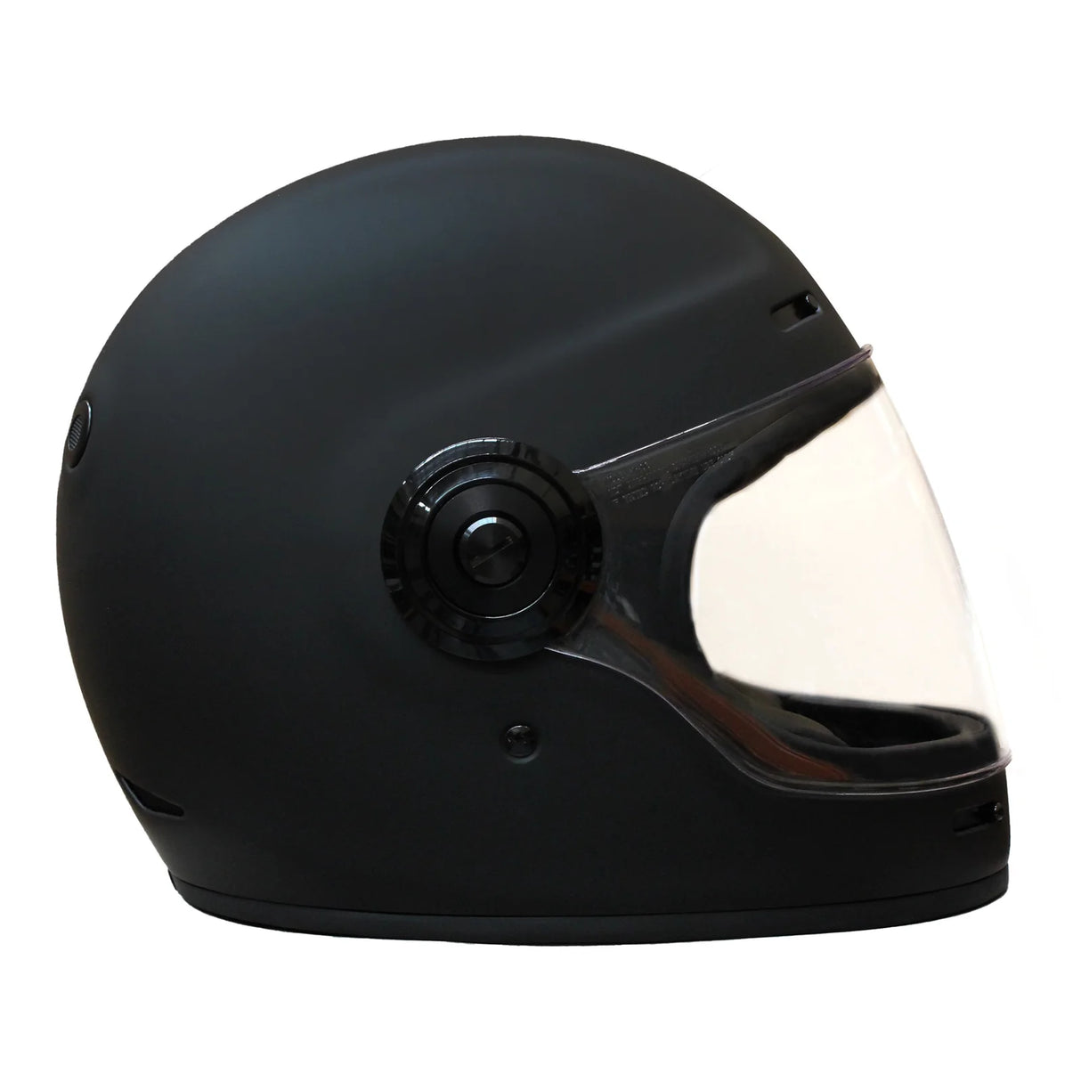 Johnny Reb Lyell Full Face Helmet - Matte Black/Brown Lining