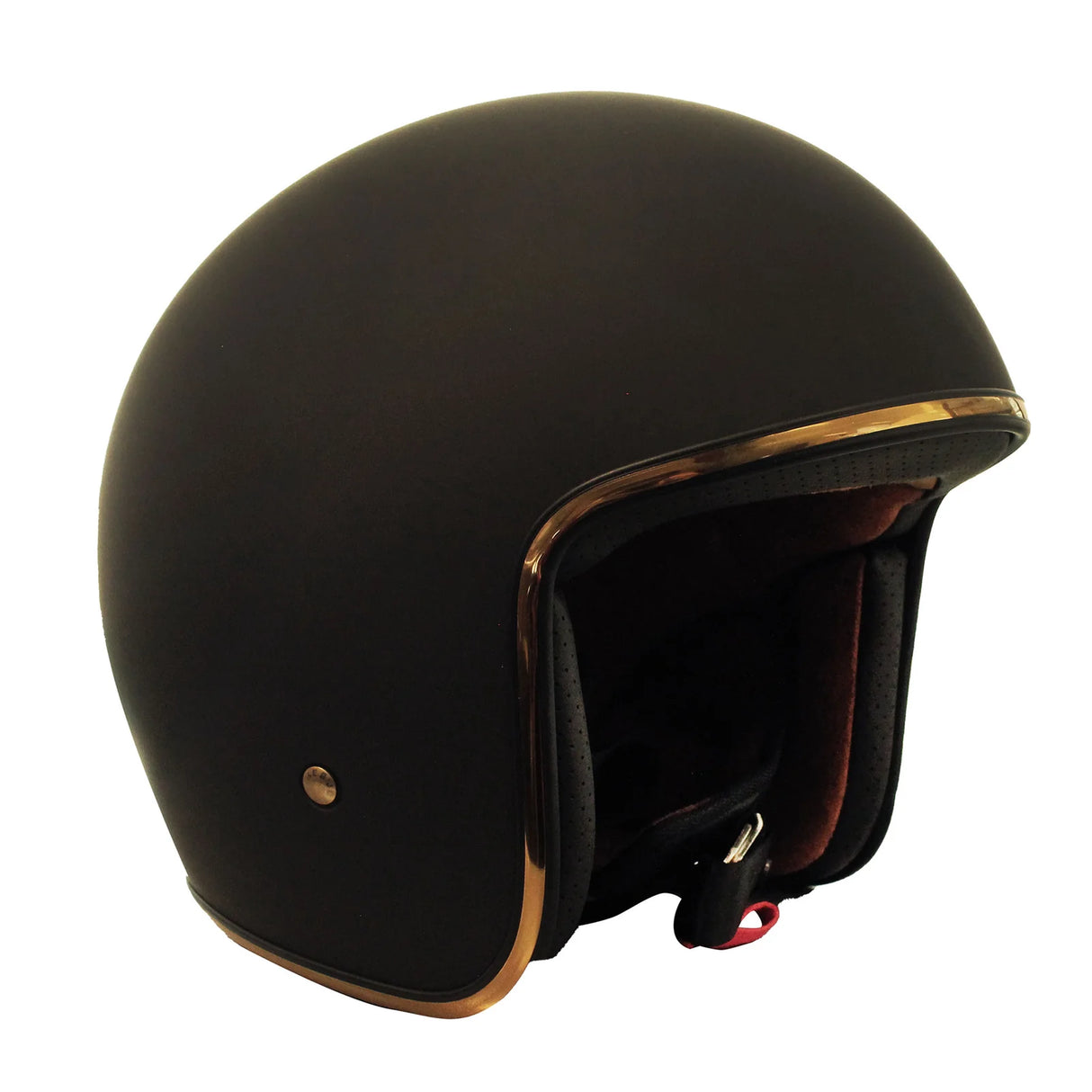 Johnny Reb Burke Open Face Helmet - Matte Black/Gold