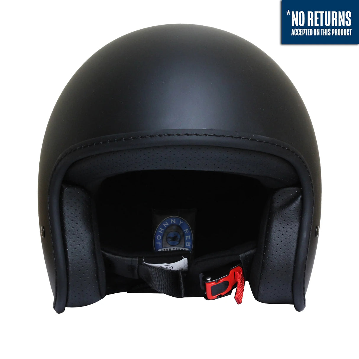 Johnny Reb O'Hara Open Face Helmet - Matte Black/Black Lining