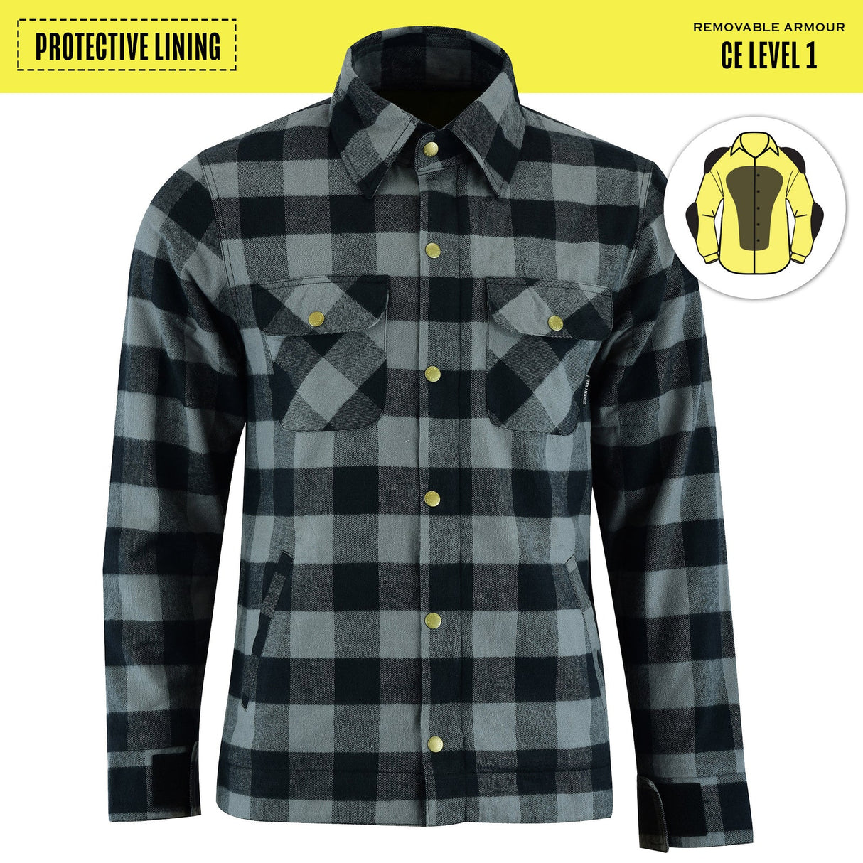Johnny Reb Men's Waratah Protective Jacket - Charcoal Check