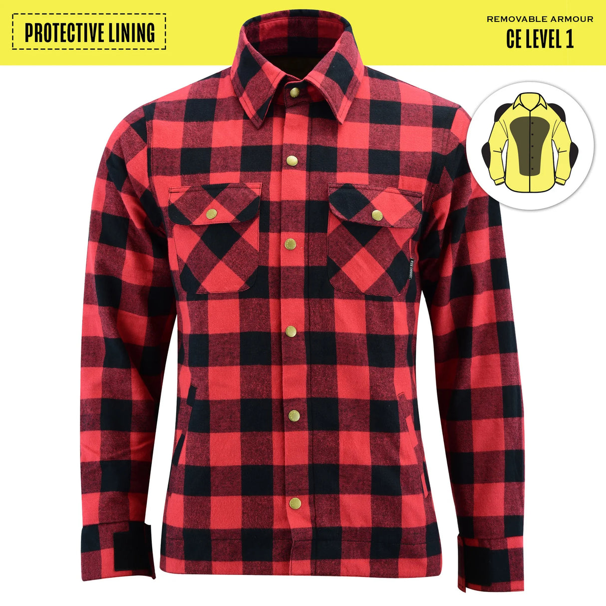 Johnny Reb Men's Waratah Protective Jacket - Red Check