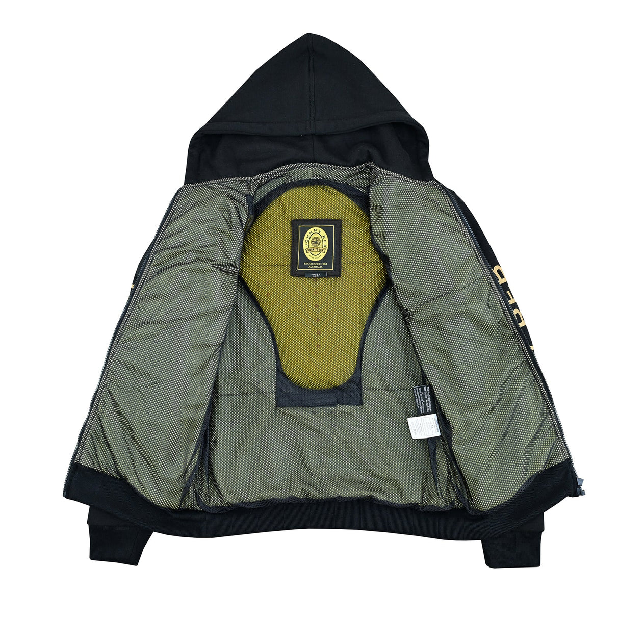 Johnny Reb Men's 1984 Zip Through Hoodie - Black/Gold