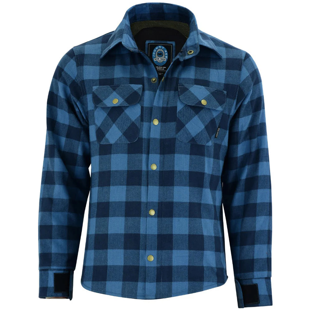 Johnny Reb Men's Waratah Protective Shirt - Navy/Blue Check