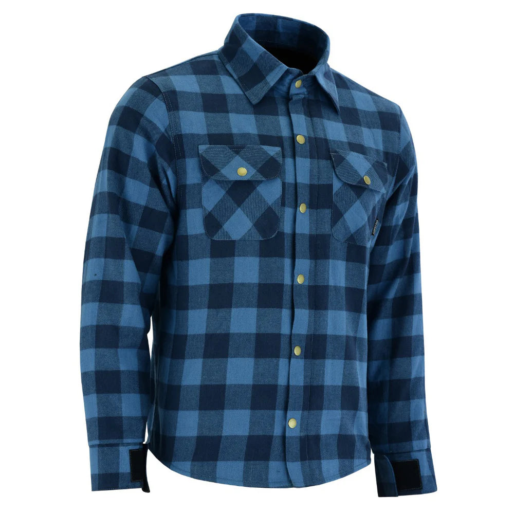 Johnny Reb Men's Waratah Protective Shirt - Navy/Blue Check