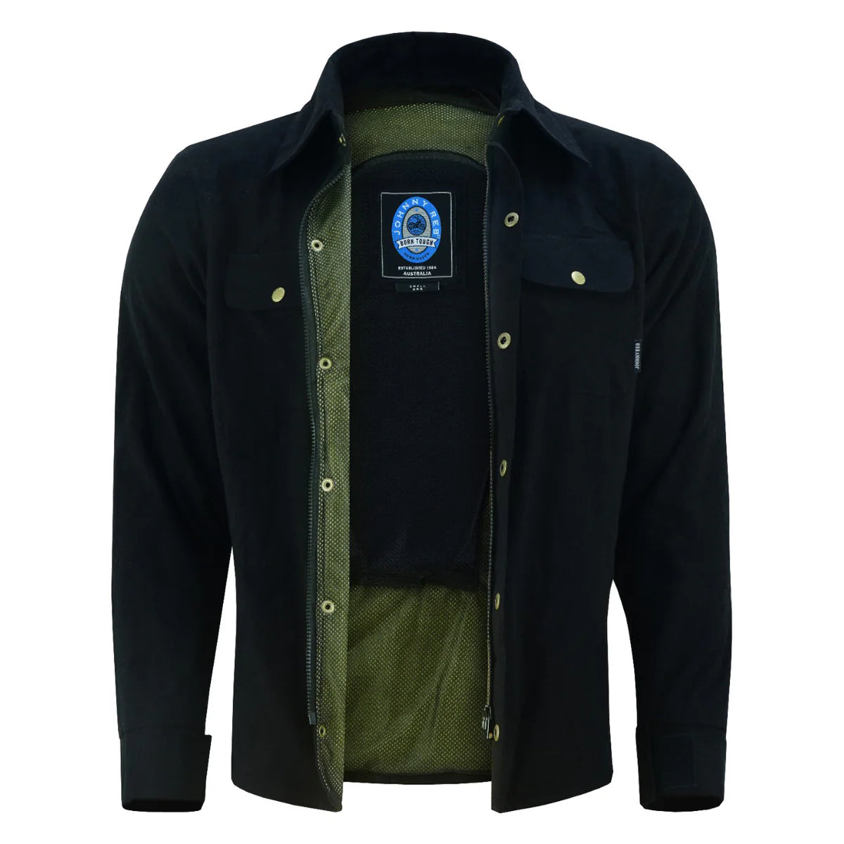 Johnny Reb Men's Wattle Protective Shirt - Black