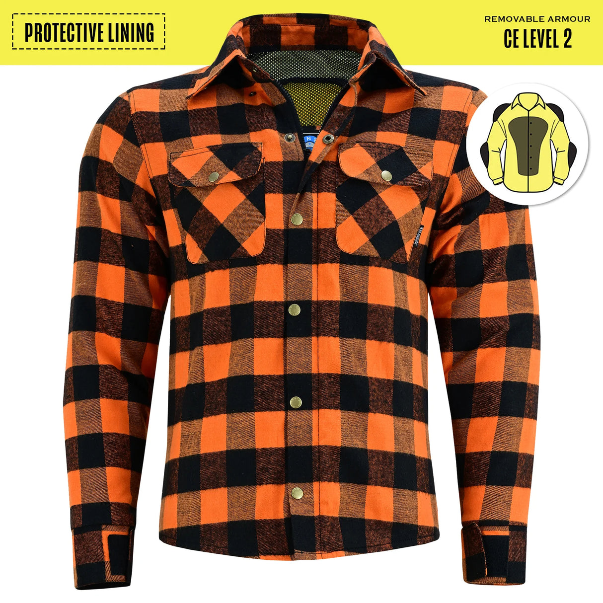Johnny Reb Men's Waratah II Protective Shirt - Black/Orange