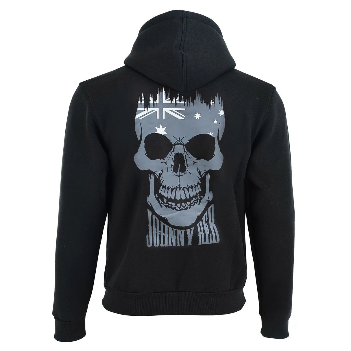 Johnny Reb Men's Aussie Skull Full-Zip Hoodie - Black