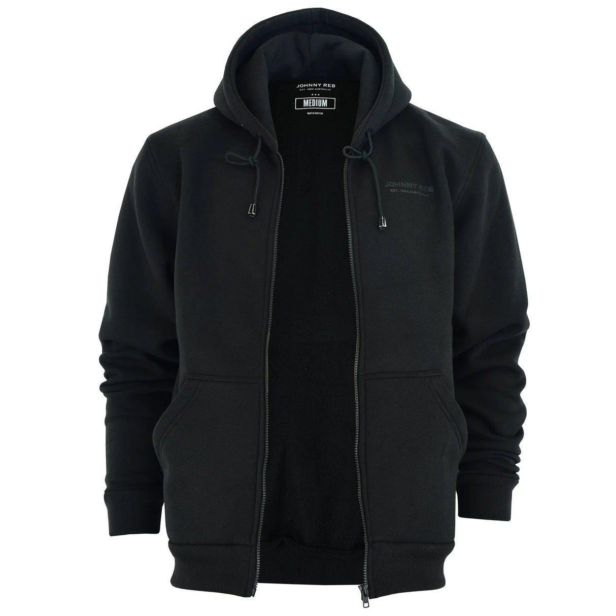 Johnny Reb Men's Aussie Skull Full-Zip Hoodie - Black