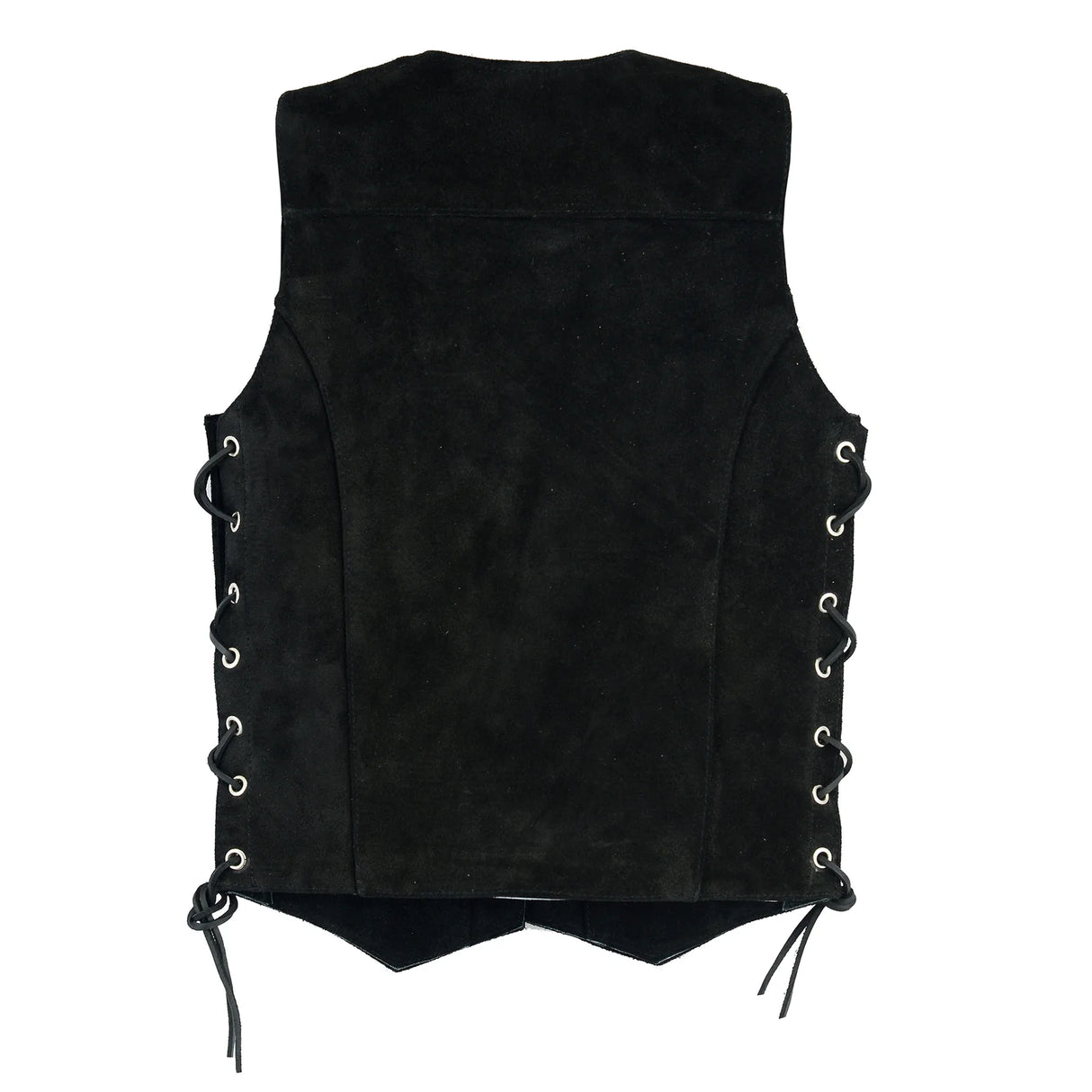 Johnny Reb Kid's Longreach Suede Leather Vest - Black