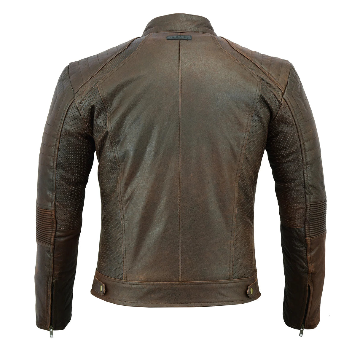 Johnny Reb Men's Botany Vintage Leather Jacket - Brown