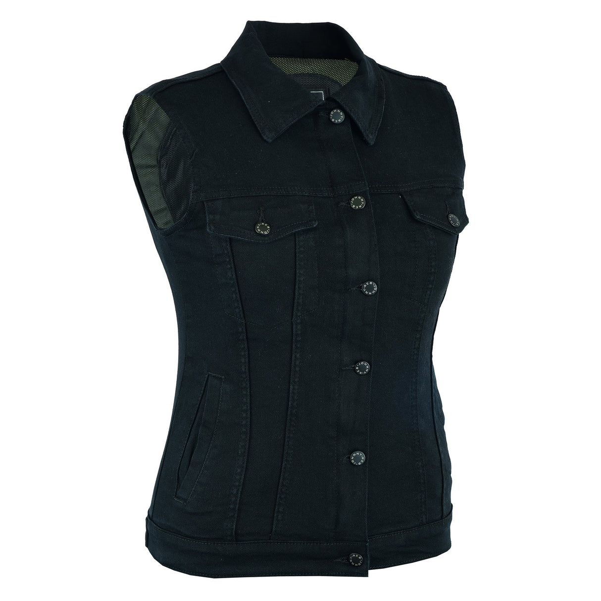Johnny Reb Women's Glenbrook Protective Denim Vest - Black