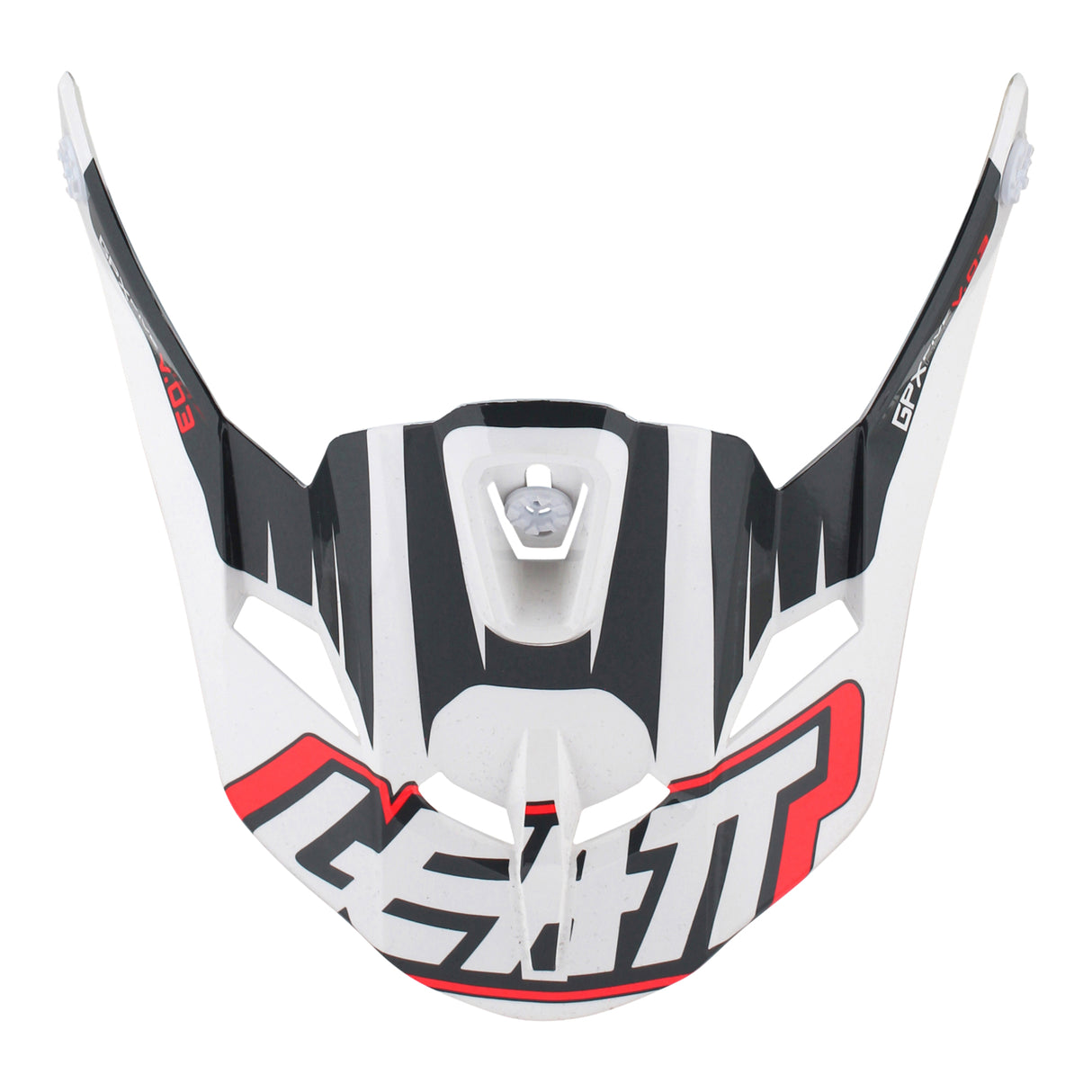 Leatt 5.5 GPX VO3 Helmet Peak - Black / White / Red (M-2XL)
