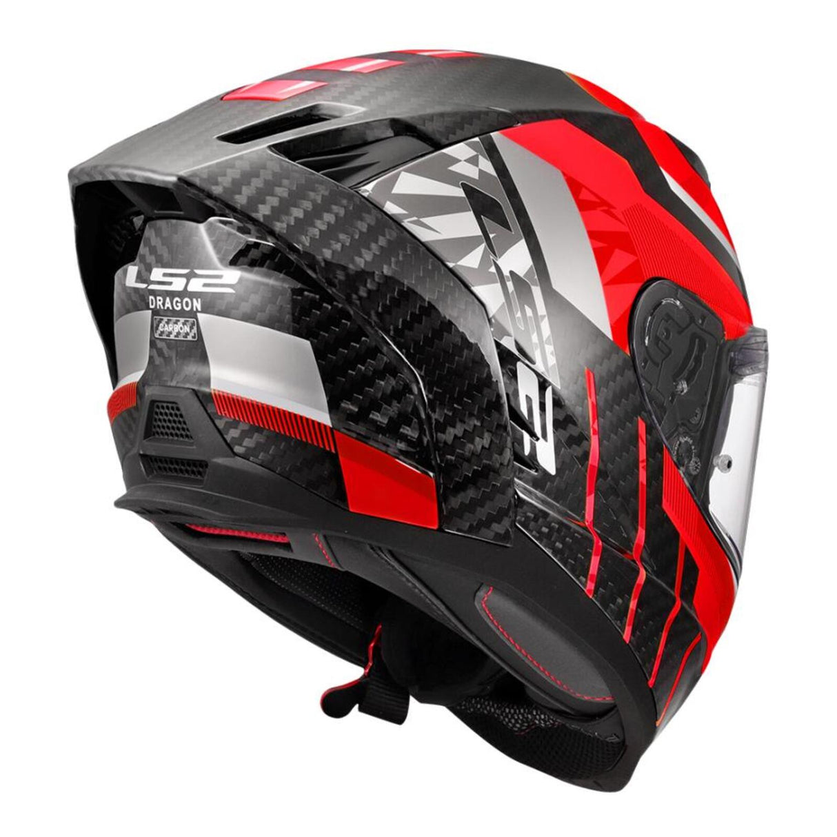 LS2 FF807 Dragon Carbon Trax Helmet - Black / Carbon