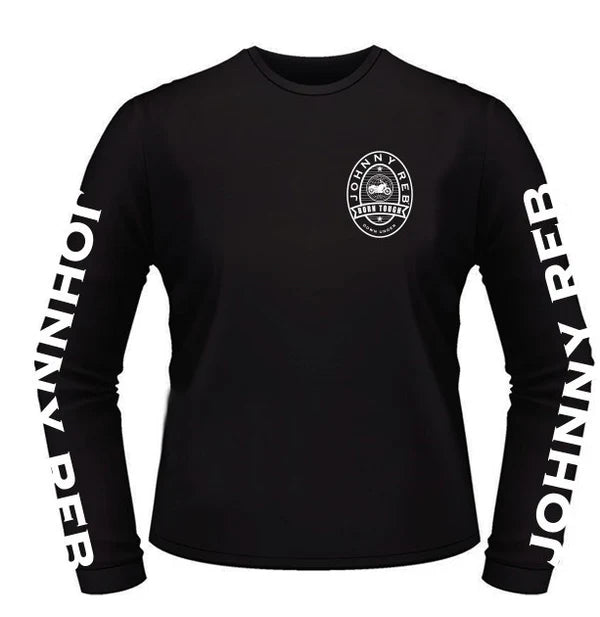 Johnny Reb Men's Logo Long Sleeve T-Shirt - Black