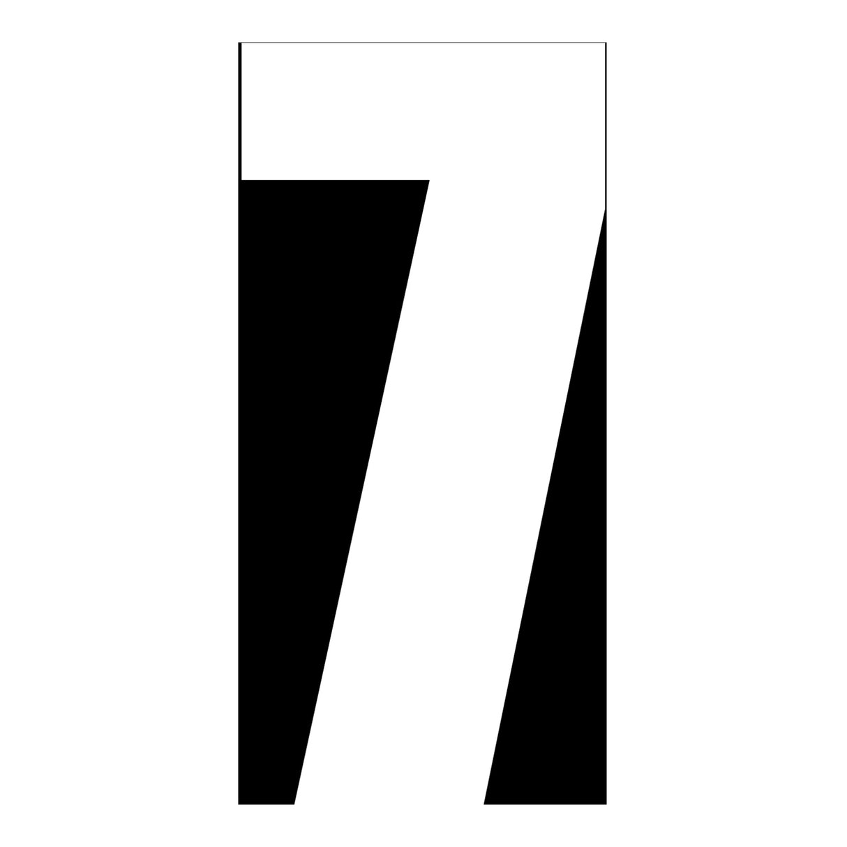 Whites Race Number - White #7 (10 Pack)