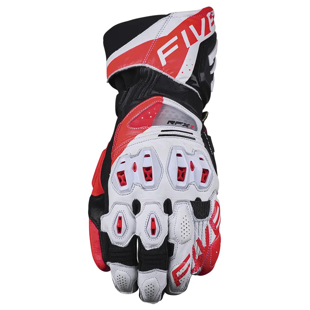 Five Men's RFX-1 EVO Gloves - White/Fluro Red